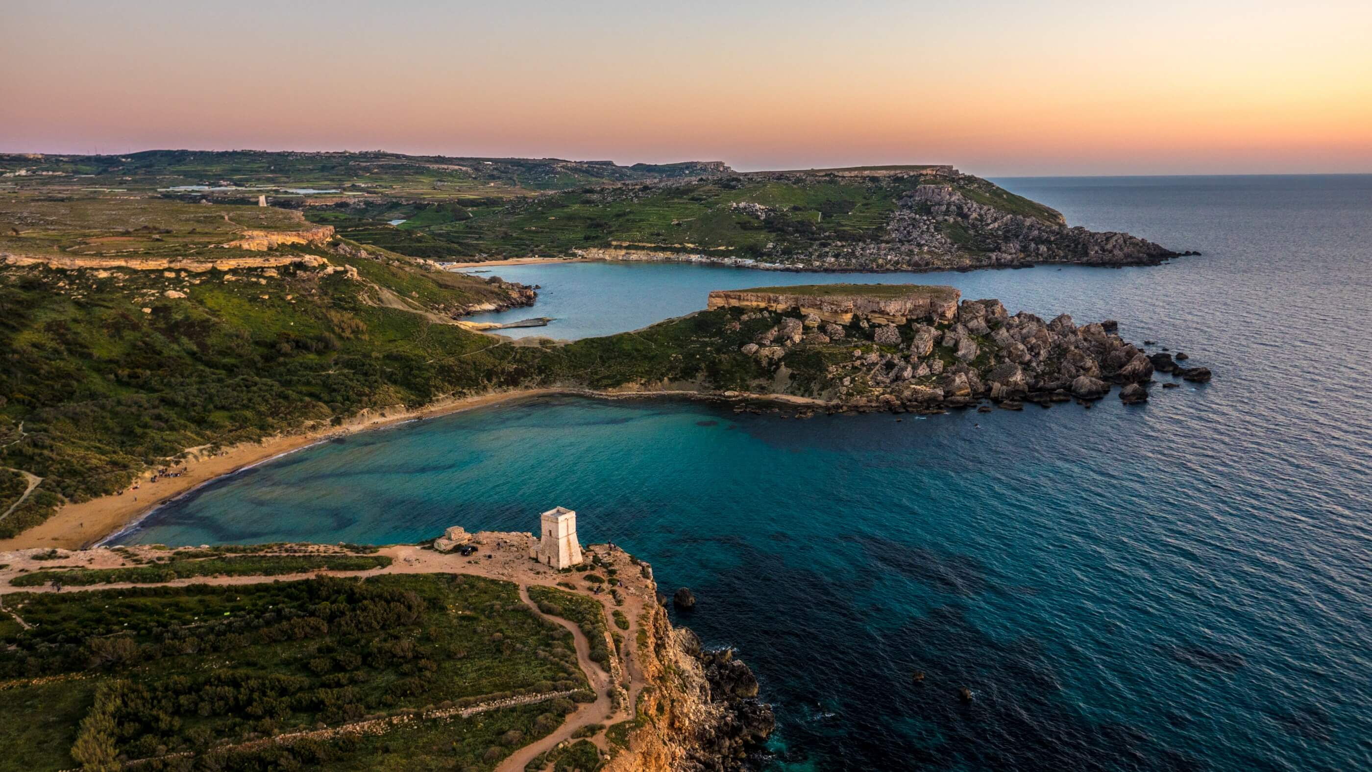 Golden Bay in Malta