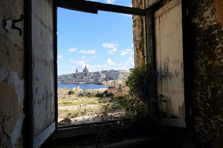 View of Valletta from Manoel Island in Malta