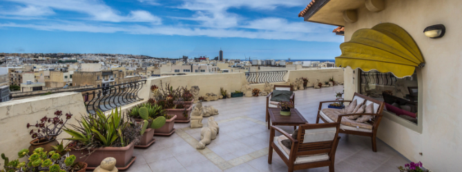 Penthouse in Sliema with a large terrace